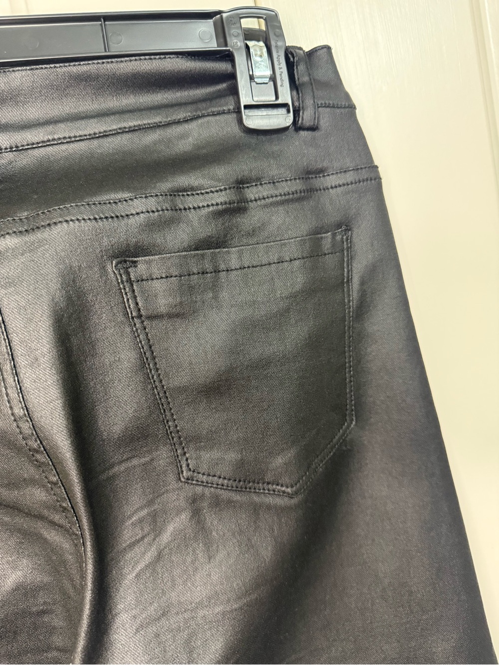 Women's Black Moto Skinny Pants with Zipper Accents - Picture 8 of 10